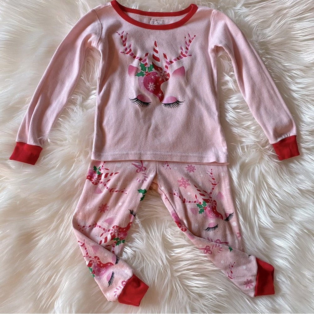 NWOT The Children’s Place Girls Mommy And Me Christmas Unicorn Pajamas